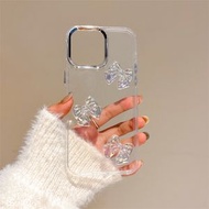 立体镭射炫彩蝴蝶结适用vivoX200promini手机壳IQOOneo9电镀镜框Y78+可爱Y52s硅胶套Y36透明Y35防摔S19女-單殼 vivo X200