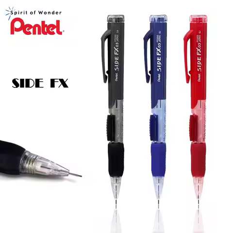 3pcs Japan Pentel Mechanical Pencils Side Press Lead PD255 0.5mm for Writing Drawing Not Easy To Bre