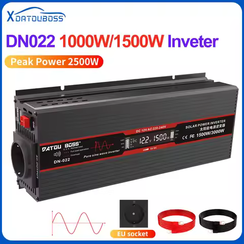 DATOUBOSS Pure Sine Wave Inverter Power Inverter 12V to 220V Pure Sine Inverter Continuous Power 150
