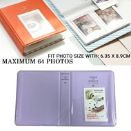 🔥NEW Ready Stock🔥 Mini Photo Album up to 64 Photos Holder Fit Photo Size With 6.35 x 8.9cm PURPLE