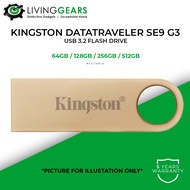 Kingston DataTraveler SE9 G3 USB 3.2 Flash Drive (64GB/128GB/256GB/512GB)