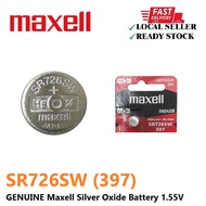 SR726SW (397) GENUINE Maxell Silver Oxide Battery 1.55V