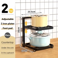 Rak Dapur Stainless Steel Rak Panci dapur Rak kolong dapur Rak wajan Rak Pot Rak 2/3/4/5/7 Susun Se