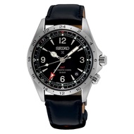Seiko Prospex Alpinist GMT Sports Black Dial Leather Watch SPB379J1 SPB379 SPB379J