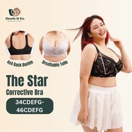 【Dearie & Co】The Star 软钢圈调整型内衣 Up to 46F Cup| 蕾丝聚拢性感|收副乳防下垂防外扩| Sexy, Corrective & Comfortable Bra