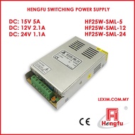 HF25W-SML-5 HF25W-SML-12 HF25W-SML-24 HENGFU Switching Power Supply DC15V 5A DC12V 2.1A DC24V 1.1A L
