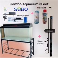 Combo Set Akuarium 3Feet-6mm (L3'xW1.5'xH1.5')