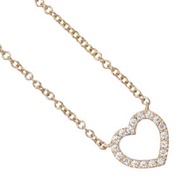 Tiffany & Co. Metro Heart 18k 玫瑰金鑽石項鍊，約 2 克，女士 [二手]