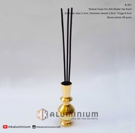 Vas Kecil - Tempat Tancap Hio Dupa Batang Stick Aromatherapy bahan Kuningan Model Vas Kecil Hio Lo - MK Aluminium B261