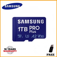 100% Original Samsung PRO Plus  1TB 1024GB microSD card Flash memory card  1TB 1024GB  memory card mobile phone tablet TF memory card UHS-I, U3, V30, A2, read speed hanggang 160MB/s, write speed hanggang 120MB/s (Free Card Reader) (Free Shipping)