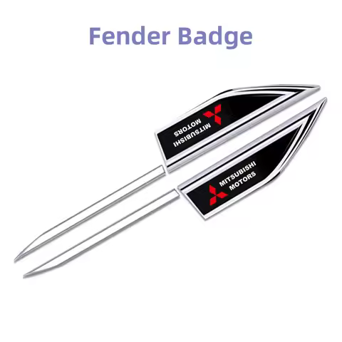 2Pcs Car Fender Side Blade Badge Car Body Protective Sticker for Mitsubishi Lancer 9 EX Outlander 3 