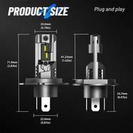 Novsight 2PCS T11 H11 H4 H7 9005 9006 ไฟ LED หน้าสว่าง 60W 6500K 16000LM ใหม่