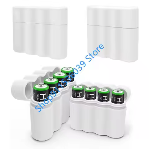 4 Slots AA AAA Silicone Battery Holder Storage Box Battery Case Cover for AA AAA Rechargeable Batter