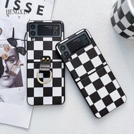 Casing Hp Samsung Lipat Checkerboard Hitam Dan Putih Untuk Samsung Z