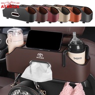 Toyota Raize Car Seat Back Storage Box Hanging Bag Multifunctional Backseat Tissue Box With Cup Holder Car Accessories
