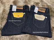 HARA (ฮาร่า) กางเกงยีนส์ สีมิดไนท์ ทรงกระบอกใหญ่