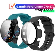 Garmin Forerunner 970 570 strap Silicone strap Sports wristband Garmin Forerunner 970 570 case Scree