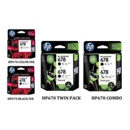 HP #678 INK CARTRIDGE ( (Black/Color/Twin/Combo)