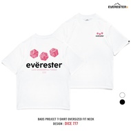 EVERESTER เสื้อยืด คอฟิต Heavy Cotton รุ่น Dice 777 เสื้อผ้า Oversize ผู้ชาย สีดำ ขาว exp
