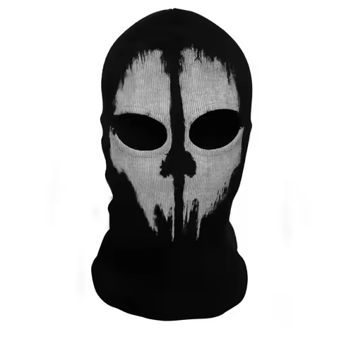 Unisex Ghost Print Stocking Balaclava Mask Good For War Game Halloween Cosplay Props