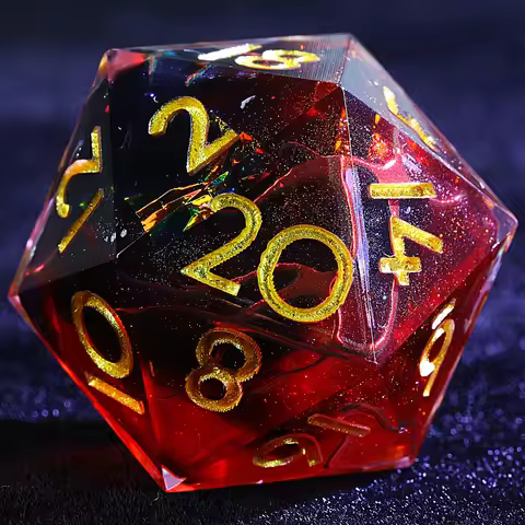 9 Polyhedral Resin D and D Sets Dice Ember Flame Mist