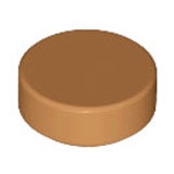 Lego 98138 part Tile Round 1 x 1 medium nougat