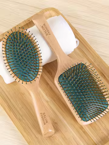 High Quality Wood Comb Professional Healthy Paddle Cushion Hair Loss Massage Brush Hairbrush Comb Sc