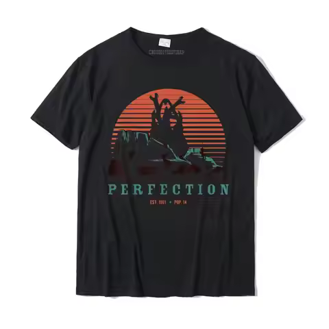 Tremors Perfection Sunset Logo T-Shirt Top T-shirts for Men Normal Tops Shirt Christmas Day Funny co