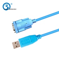 1.8M USB ke Kabel Bersiri DB9 Sembilan-pin Port COM FT232R Cip Penukar USB-RS232 gred industri