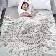 LZD Japanese Style Cotton Four-layer Gauze Towel Quilt Quee Size Super King Gauze Blanket Summer Coo