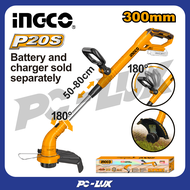 INGCO ชุดเครื่องเล็มหญ้าไร้สาย 20V  ไม่รวมแบตและที่ชาร์จ CGTLI20018