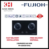 FUJIOH FH-GS6520 SVGL GAS HOB WITH 2 DIFFERENT BURNER SIZES - 1 YEAR LOCAL WARRANTY
