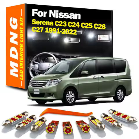 Canbus LED Bulb Interior Light Kit For Nissan Serena C23 C24 C25 C26 C27 1991-2016 2017 2018 2019 20