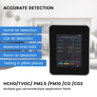 【BESTWFM】 6 in 1 C02 Detector PM2.5 PM10 HCHO TVOC  Multifunctional Air Quality Monitor