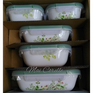 Corelle Snapware 10 pcs (5 pcs glass container + 5 plastic lids)