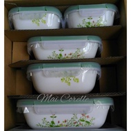 Corelle Snapware 10 pcs (5 pcs glass container + 5 plastic lids)