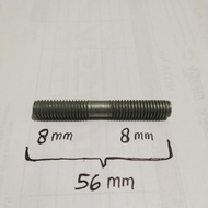 Exhaust bolt, block bolt, manifold 8 mm x 8 mm x 56 mm (mur 12 x 12)
