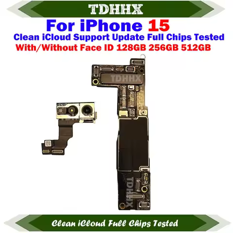 512GB Mainboard with System Motherboard for iPhone 15 Clean iCloud 256GB Logic Board 128 GB Full Fun