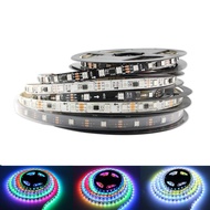 5V 12V WS2812B ไฟ LED Strip กันน้ำ WS2811 5 เมตร 5050 30/60leds/m WS2812 WS2812B แถบ LED