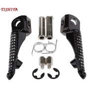 [tishita] Pair Black Front Footrest Pegs Pedals for Kawasaki  ZX-6R ZX-10R ZX-9R