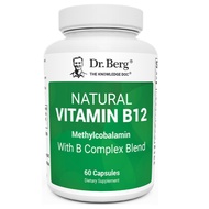 Dr. Berg Natural Vitamin B12 Supplement - 1,000 mcg Methylcobalamin with B-Complex Blend 60-Capsules