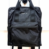 agnès b. 防潑水尼龍 輕量後背包 電腦包 多格層 通勤 旅行 男女適用 agnesb 小b