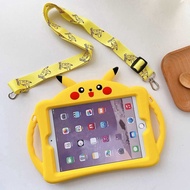 Silicone Pikachu Case Compatible with Air Air2 Air3 Air4 Air5th 10.9"  iPad10th 2022 iPad Mini 2 3 4 5 6 iPad10.2" iPad7th iPad8 iPad9 Pro9.7" Pro11 Pro10.5" Handle Cover