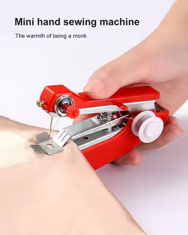 1PC Mini Sewing Machines Needlework Cordless Hand-Held Clothes Useful Portable Sewing Machines DIY A