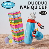 I know Oball Duo Duo Fun Cup - 420ML Stainless Steel Insulated Water Bottle with Dual Lids for Kids 