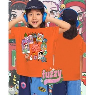 FUZZY &Kpop Demon Hunter Baju & Christmas Kids T-Shirt Kpop Mira Rumi Zoey Cotton Short Sleeve Happy