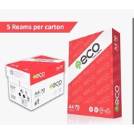 5 ream One Box IK Eco Copier A4 Paper/Kertas A4 70gsm 500 sheets (5 reams per Carton/Box of 5 reams)