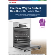 Bosch HIJ557YS0M Built-in oven with added steam function, Series 6  60cm width, 66L, 3D hotair, AutoPilot