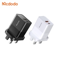 Mcdodo UK Adapter USB A+C Charger 20W Super Fast charging QC/ SCP /FCP /AFC For iPhone 11 12 13 Pro 20W PD Fast charge/Android HUAWEI Mate 20 30 Pro P30 5A Super Fast charging