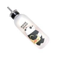 Cốc Nước Hình Gấu Trúc Dễ Thương Bình Nước 1000Ml Có Ống Hút Bình Nước Hoạt Hình Trong Suốt Cốc Uống